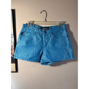 Vintage Y2K Tyte Shiny/Metallic Blue Denim Shorts Size 5 Made in USA